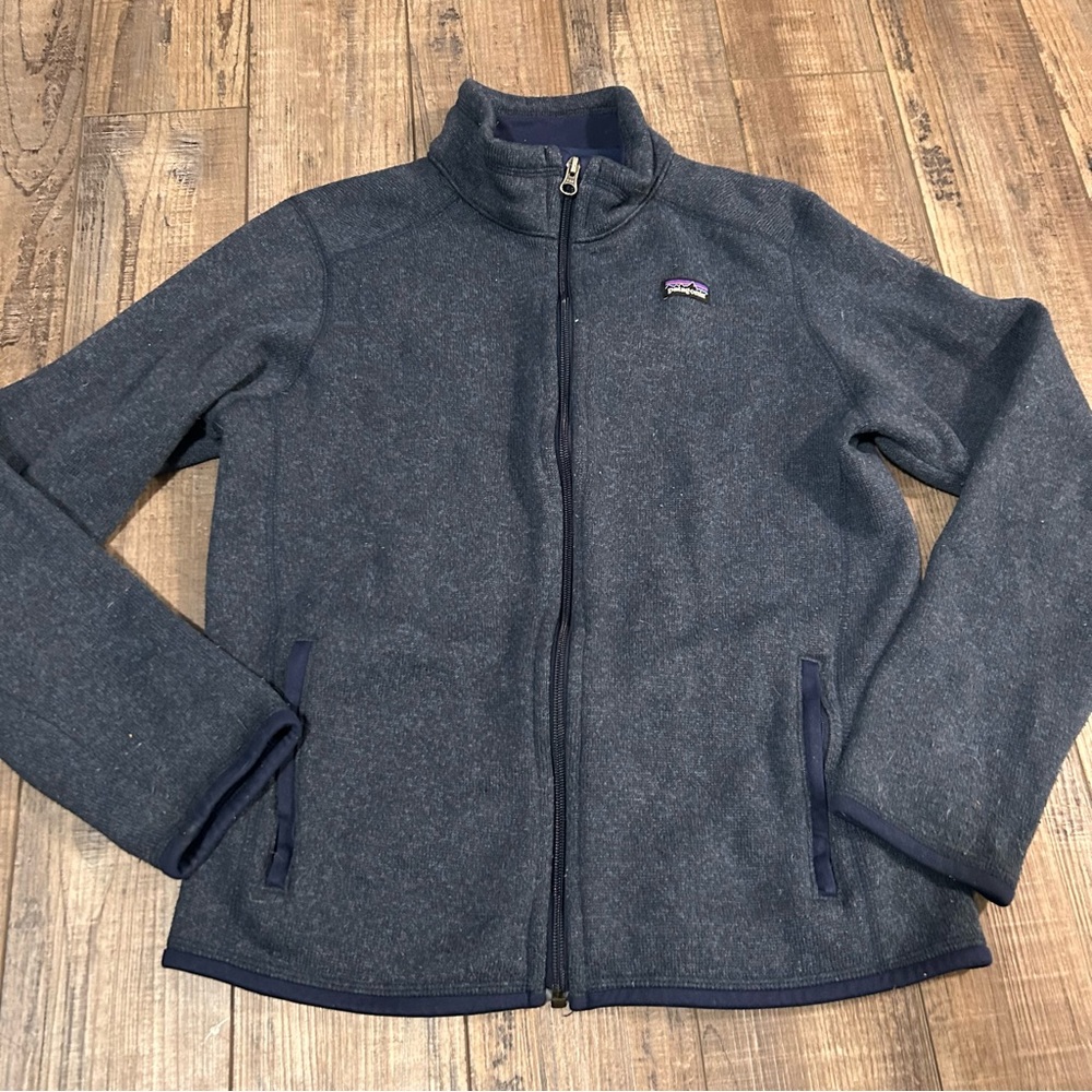 Patagonia Jacket Youth XXL Navy Blue Better Sweater Full Zip Fleece Men’s Small